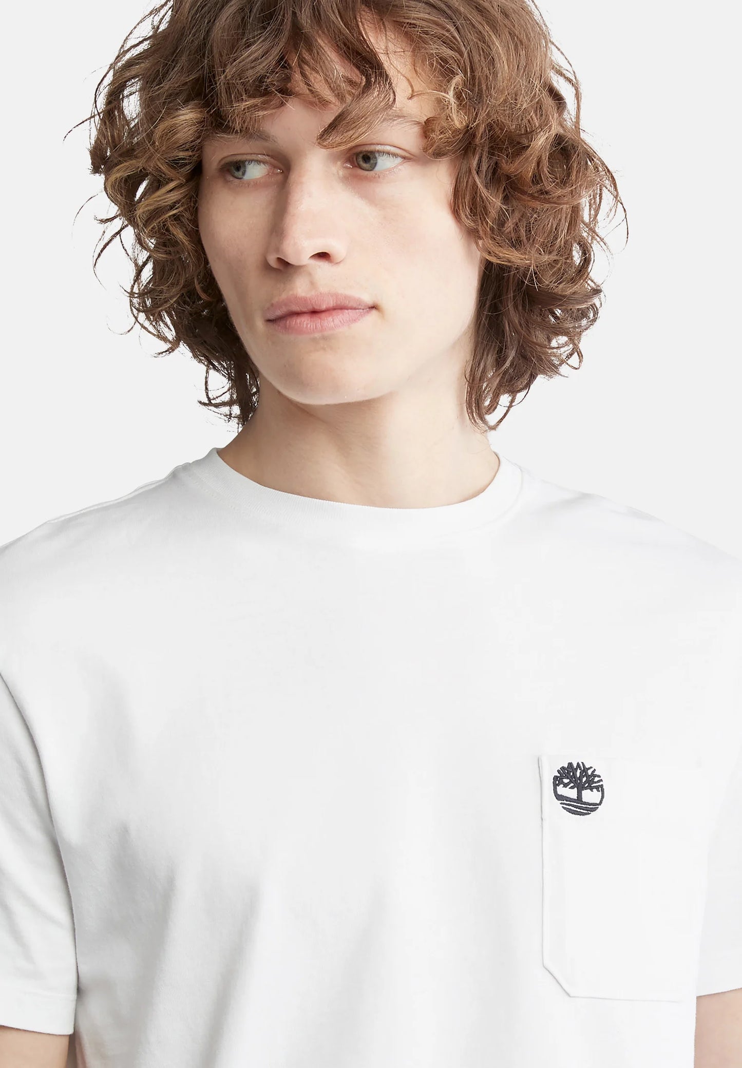 T-shirt taschino in cotone bianco