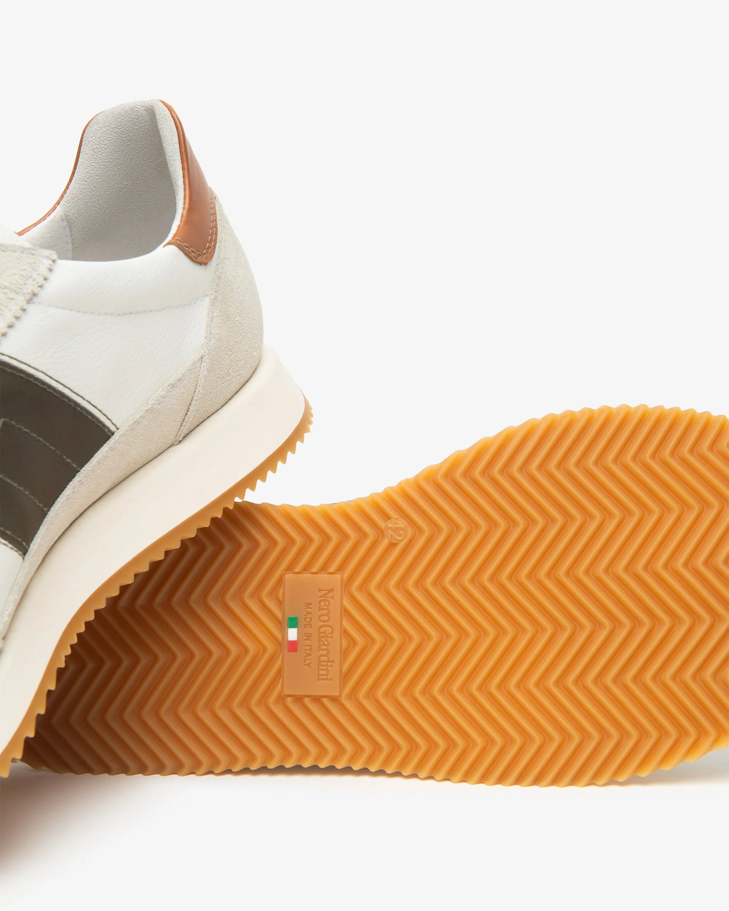 Sneaker in pelle E601113U Panna