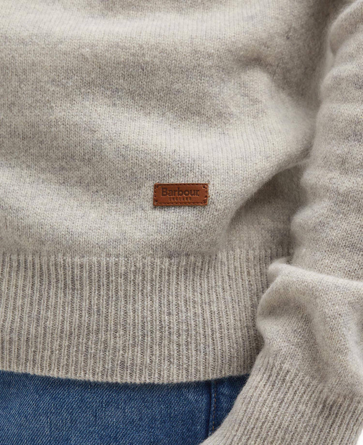 Maglia mezza zip con toppa sul gomito Pearl