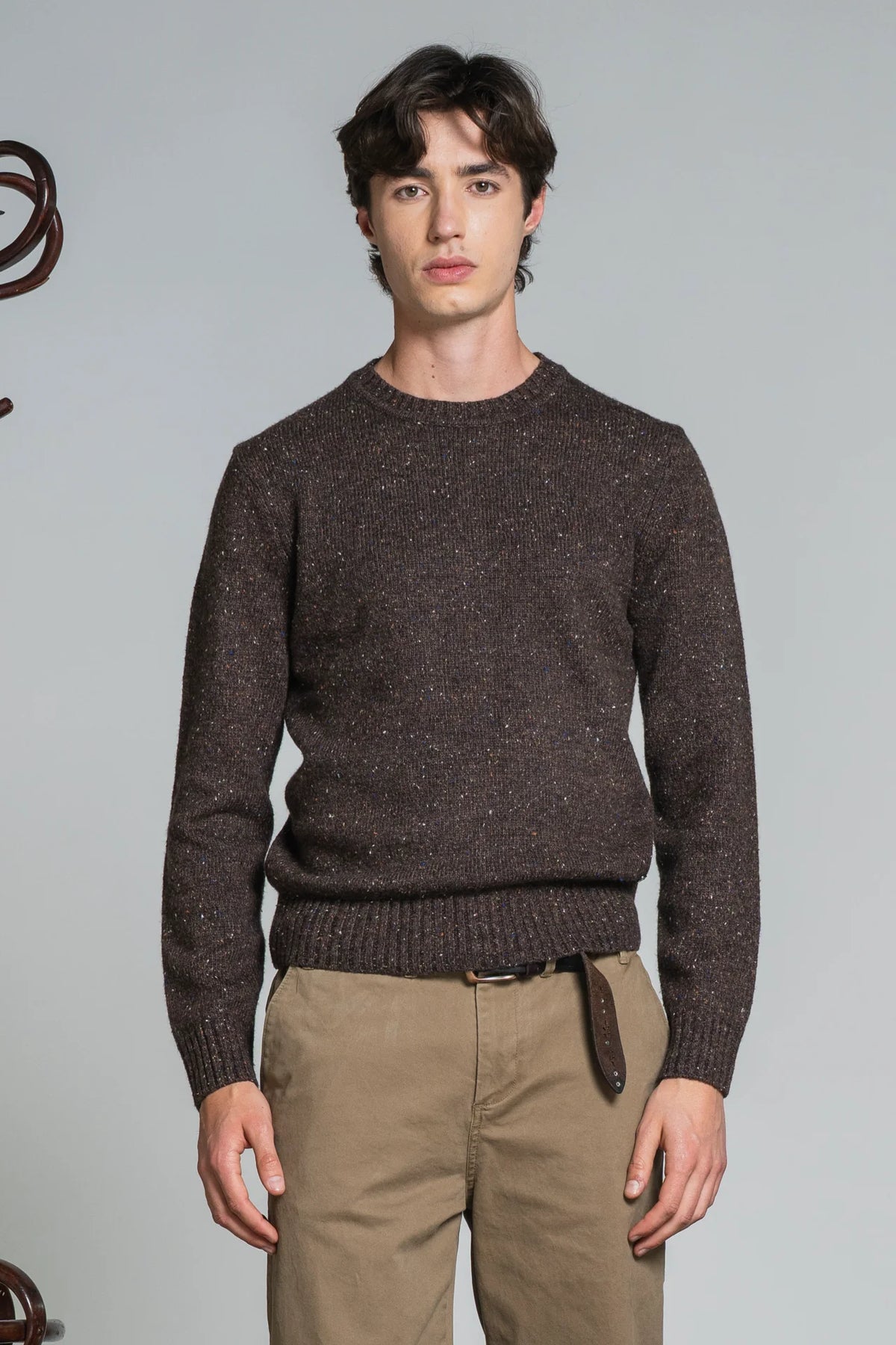 Maglia girocollo filato bottonato george moro