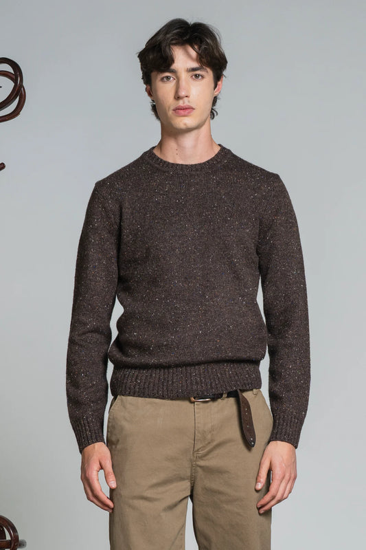 Maglia girocollo filato bottonato george moro
