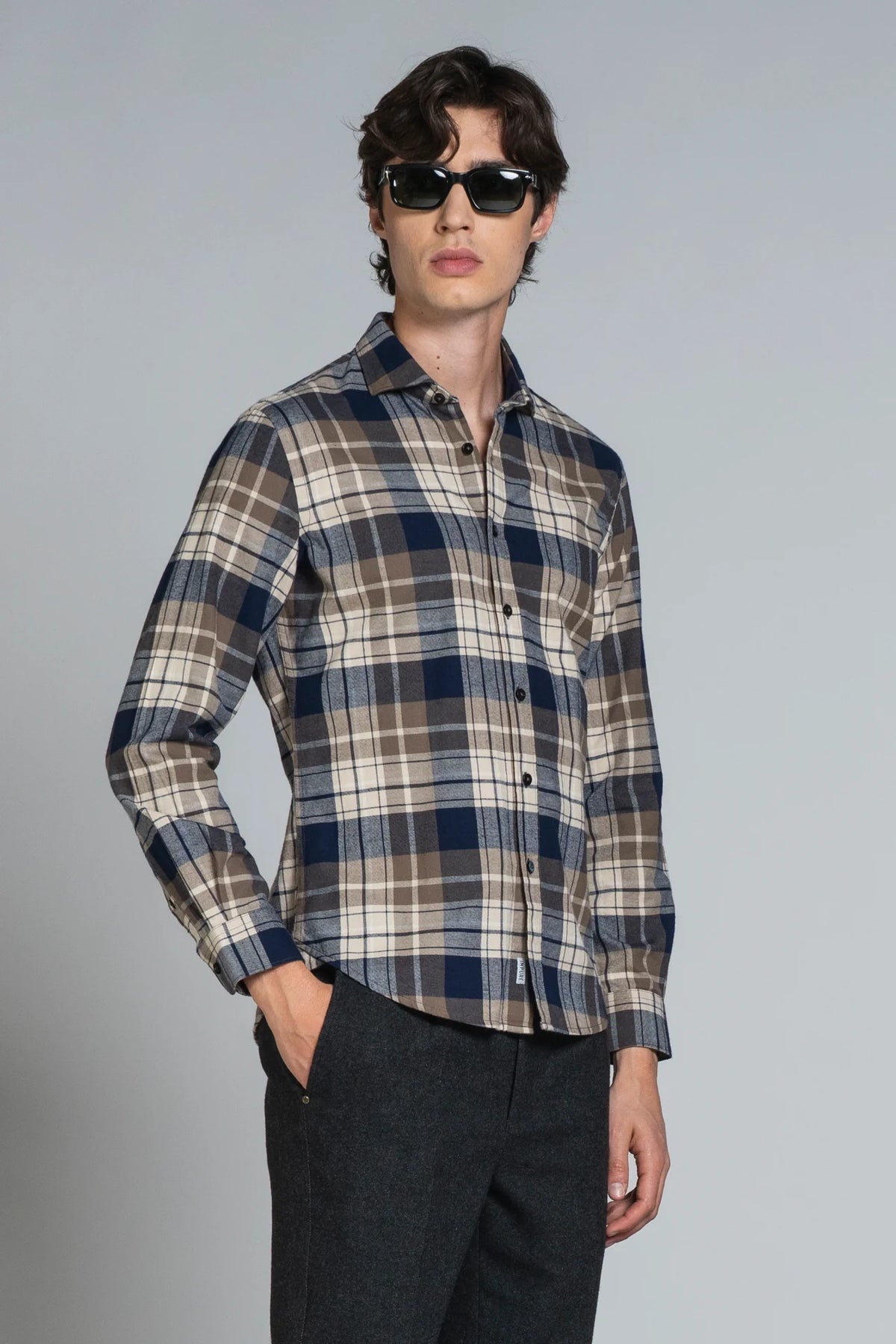 Camicia in flanella Riley brown