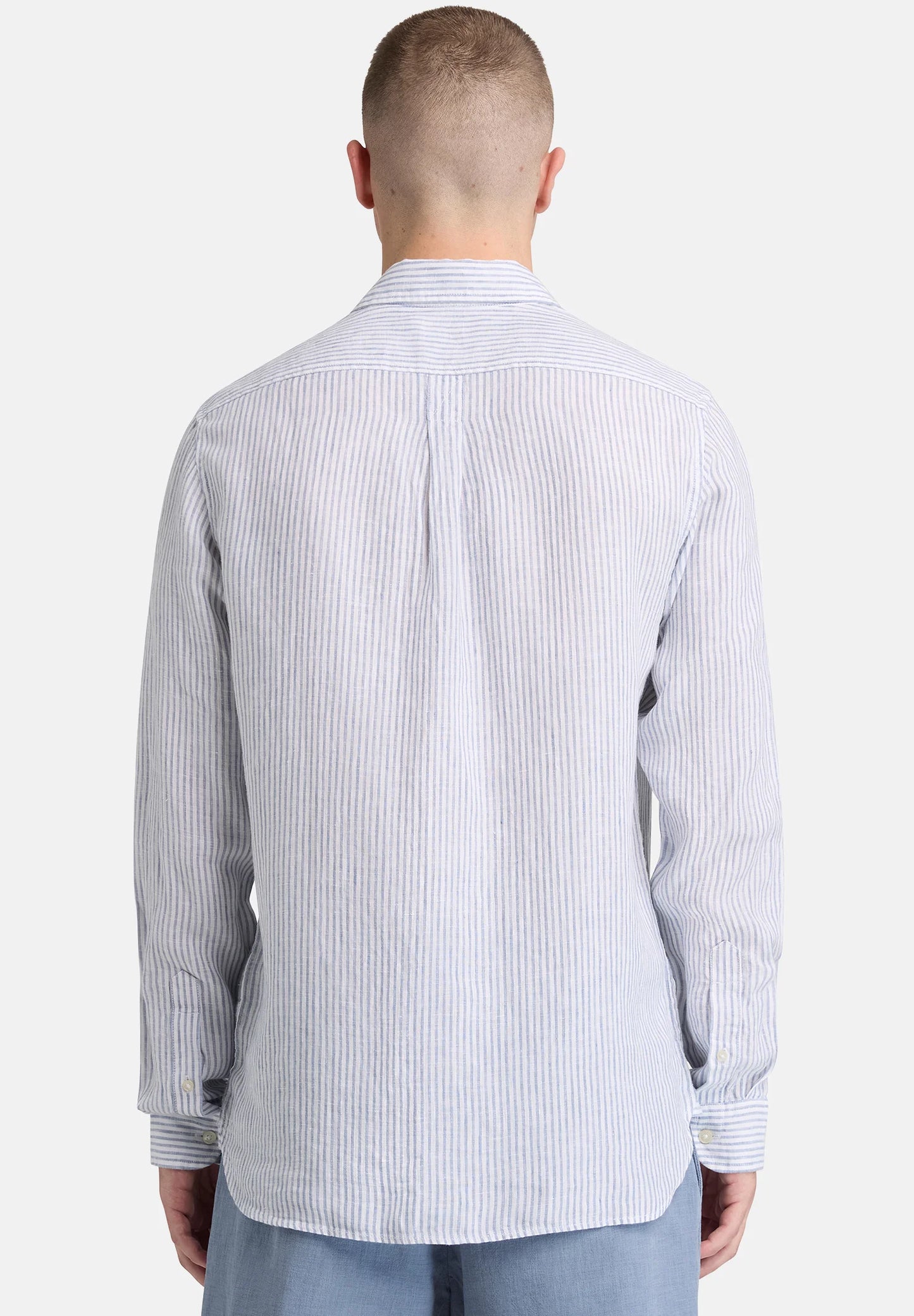 Camicia Lino/cotone bacchetta celeste