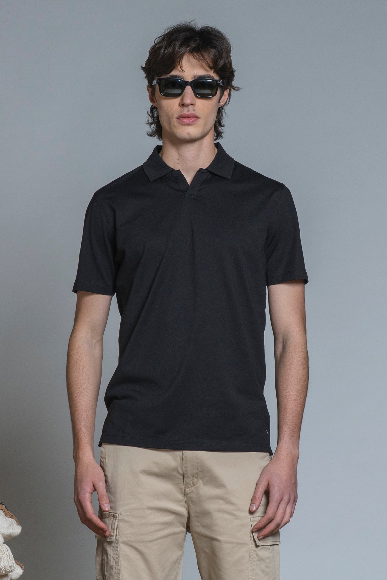 Polo skipper mercerizzata jamie Nero