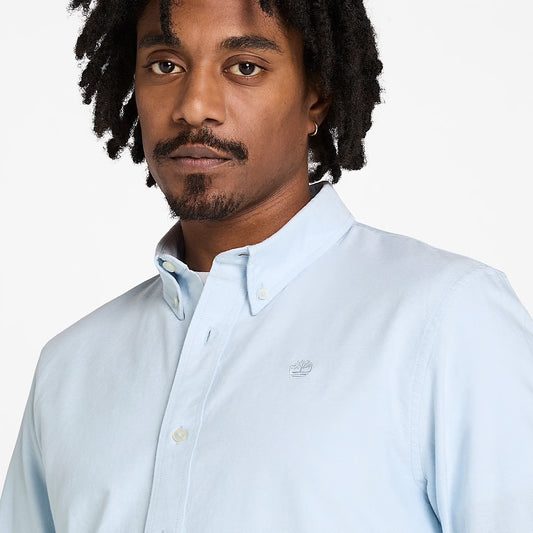 Camicia Oxford button-down celeste