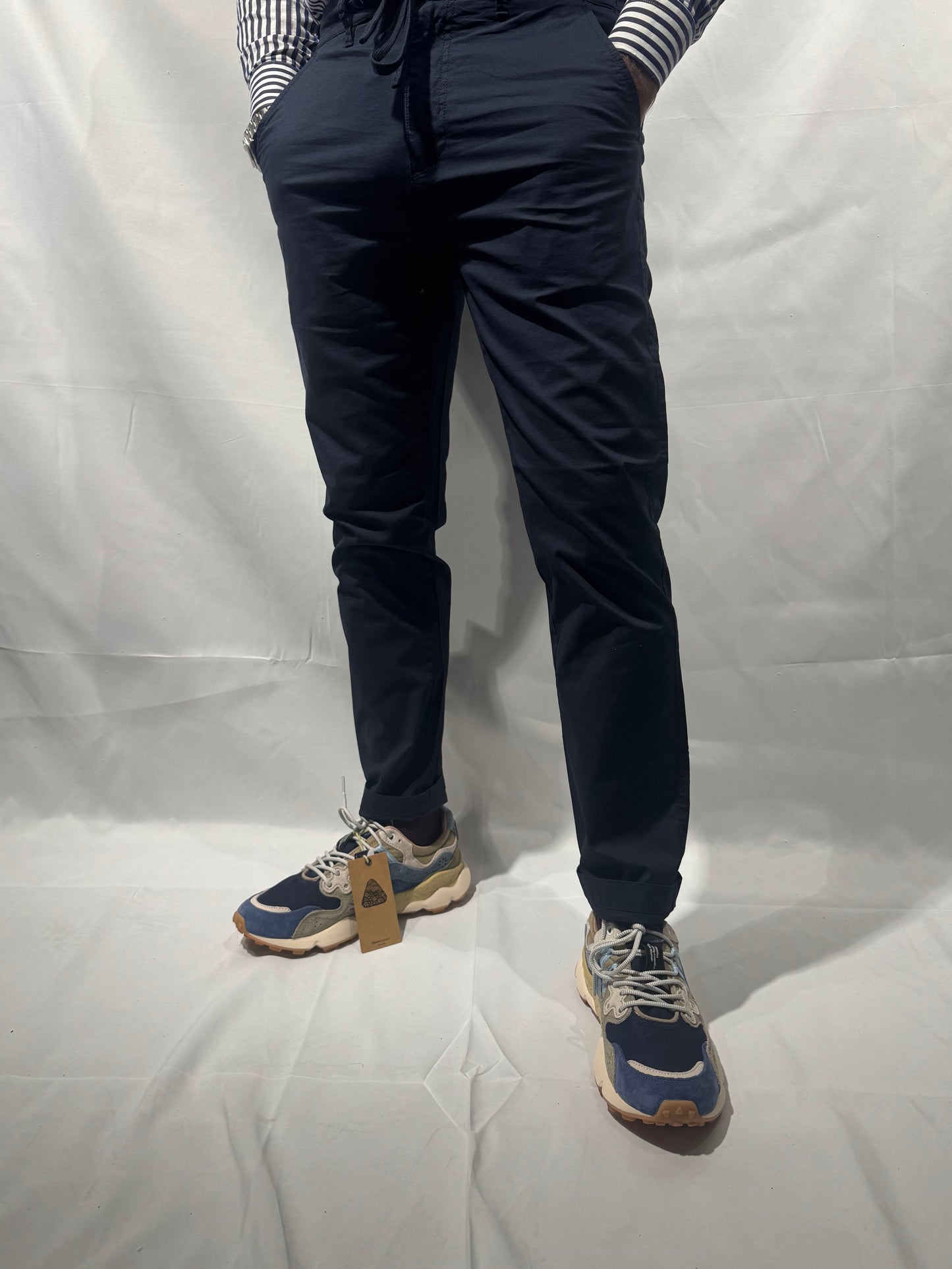 Pantalone in cotone Axel relax fit Blu
