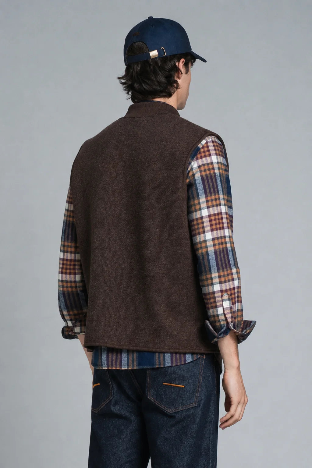 Gilet lana cotta bottoni Dean moro