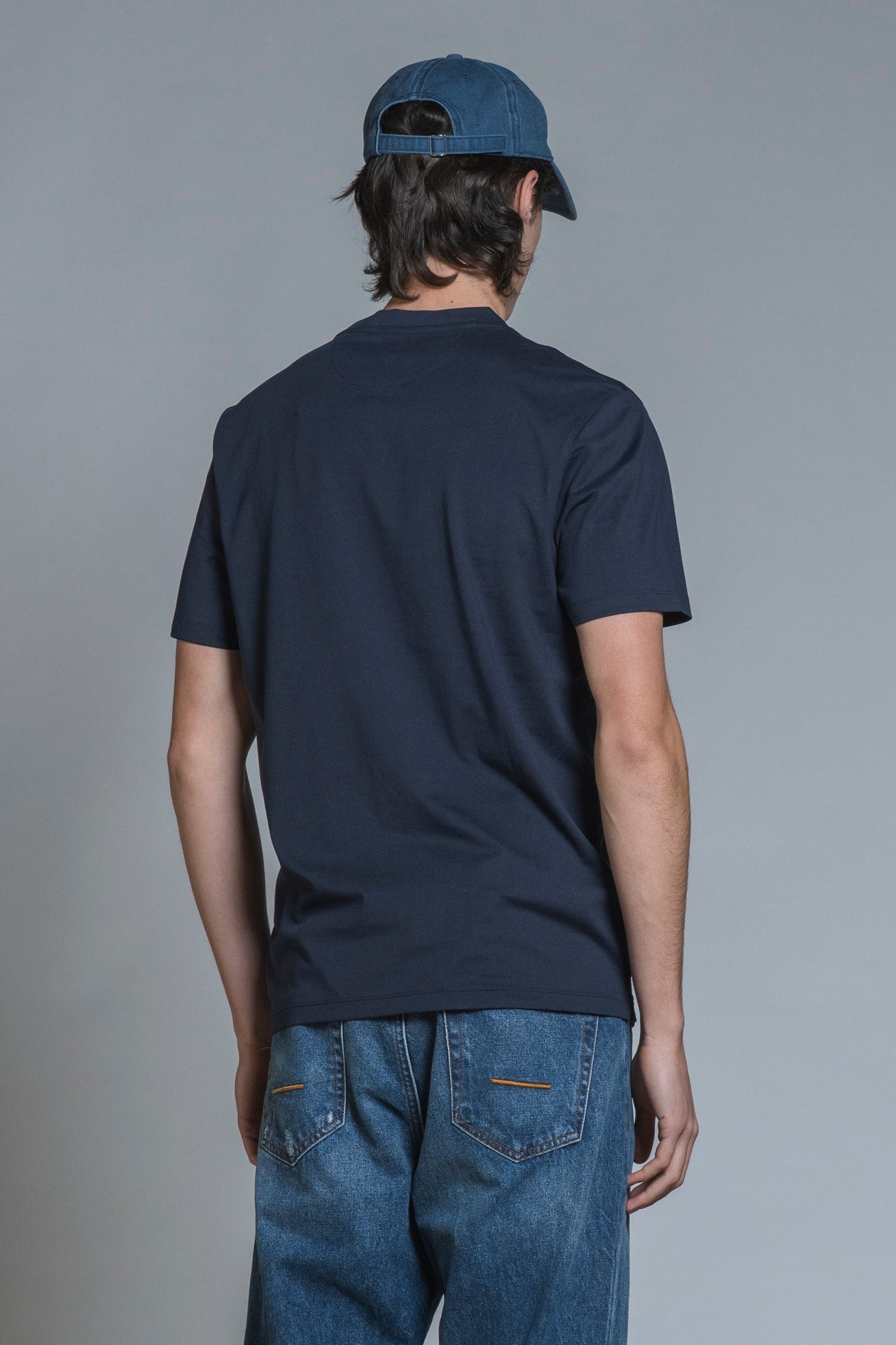 T-shirt cotone mercerizzato Lance Blu