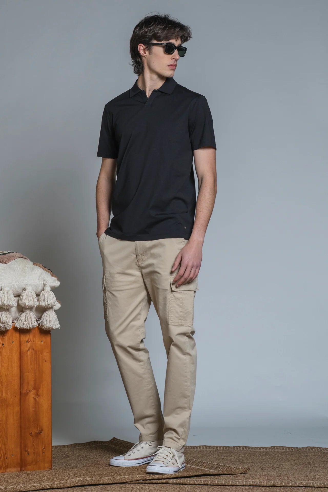 Polo skipper mercerizzata jamie Nero