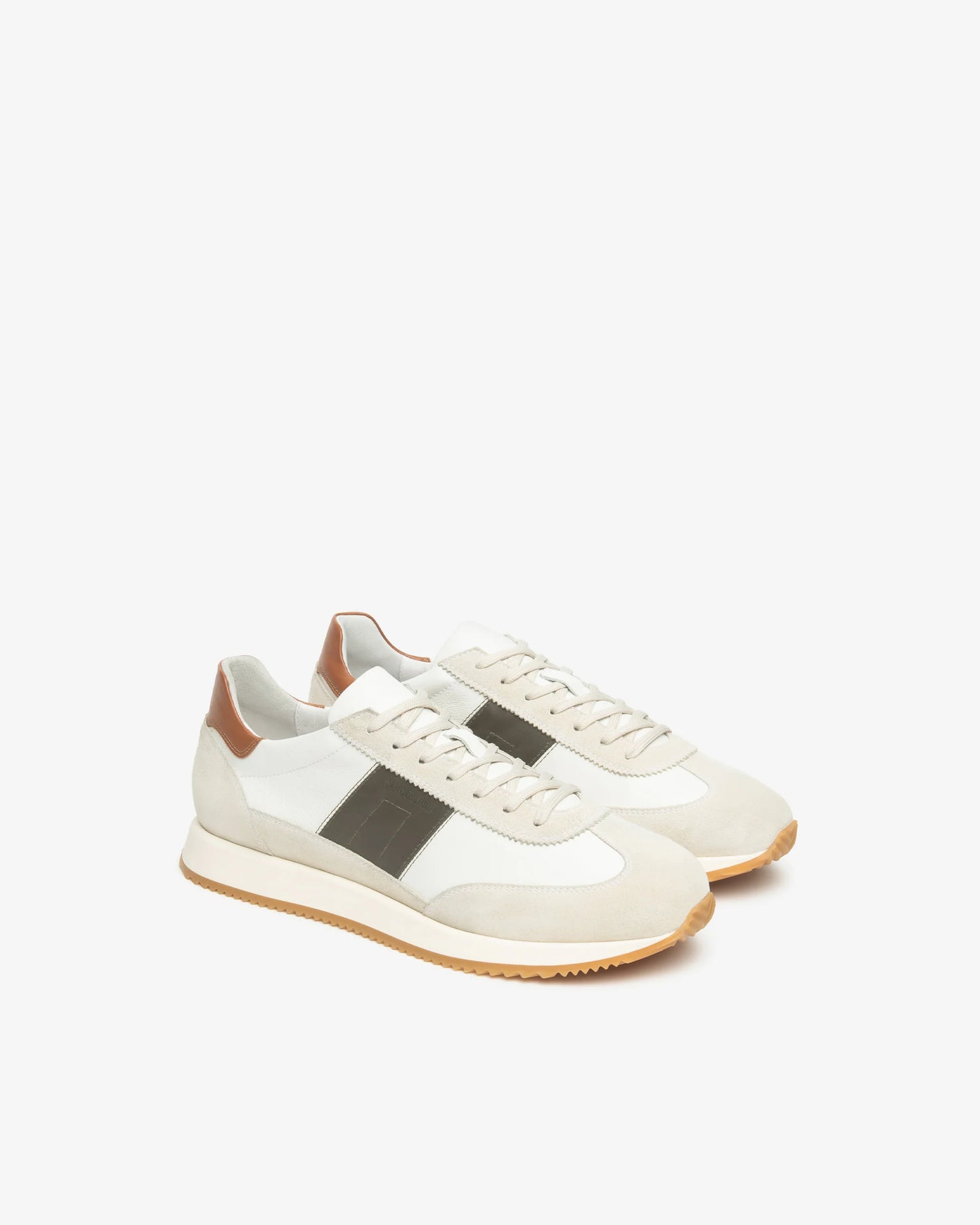 Sneaker in pelle E601113U Panna