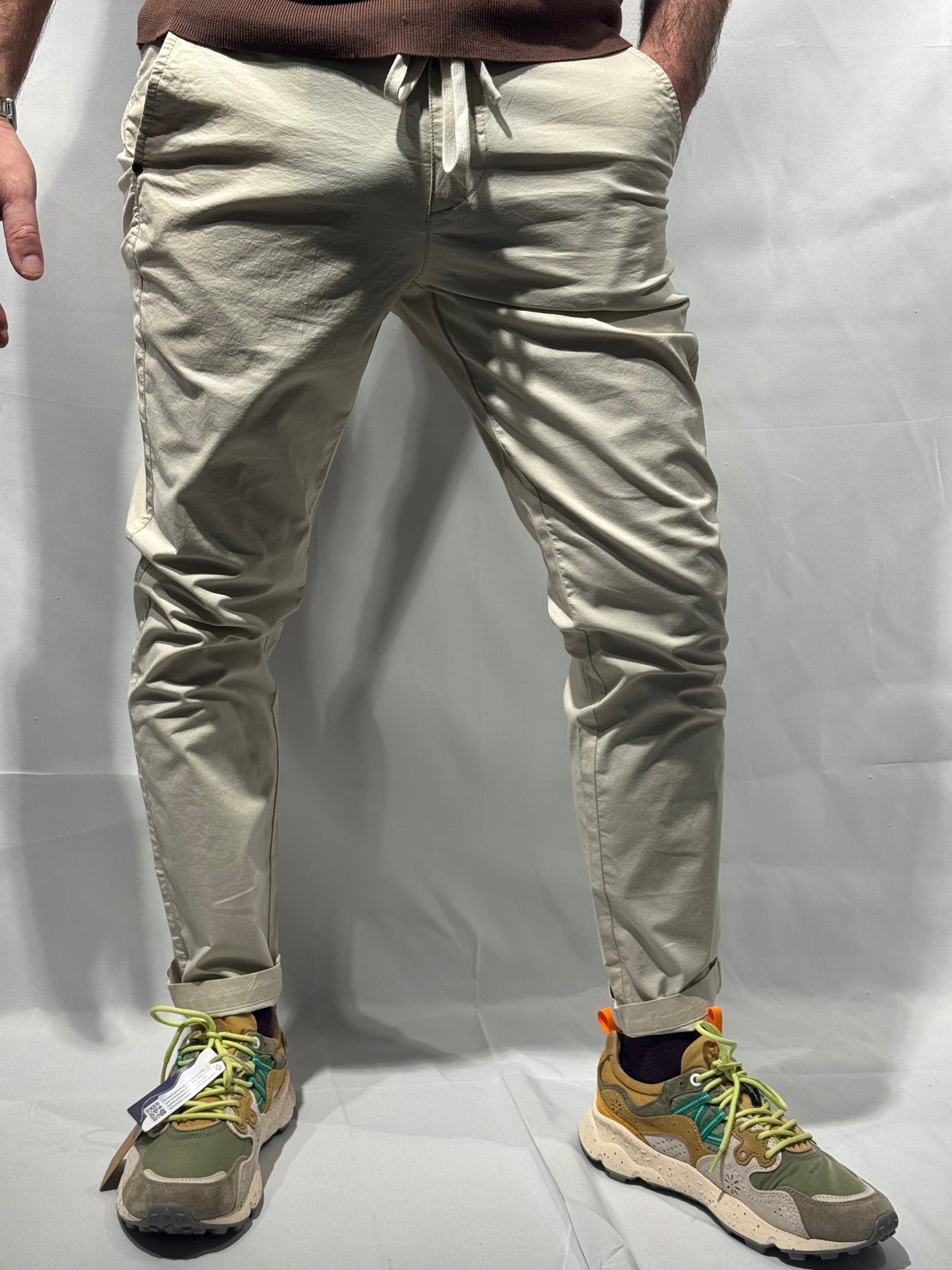 Pantalone in cotone Axel relax fit Écru
