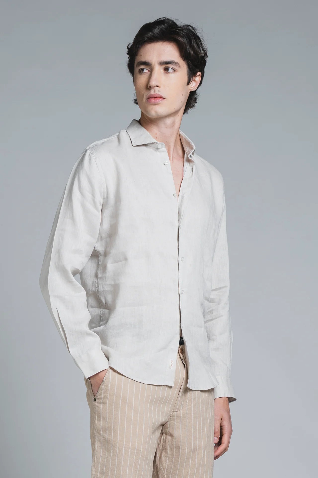 Camicia Riley 100%Lino ecrù