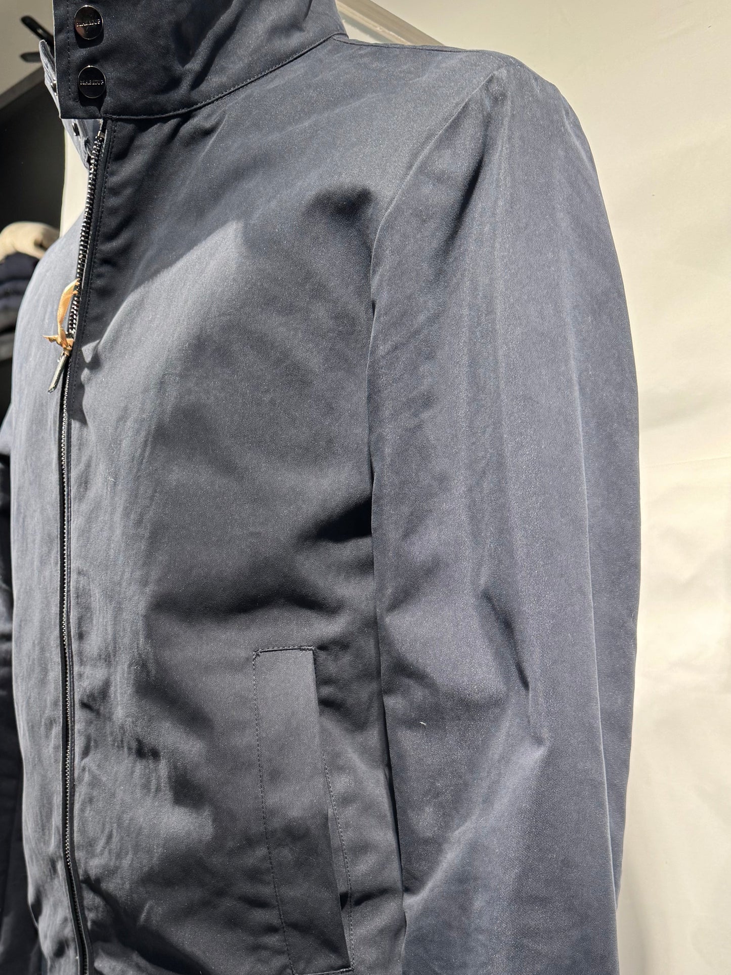 Bomber in cotone blu