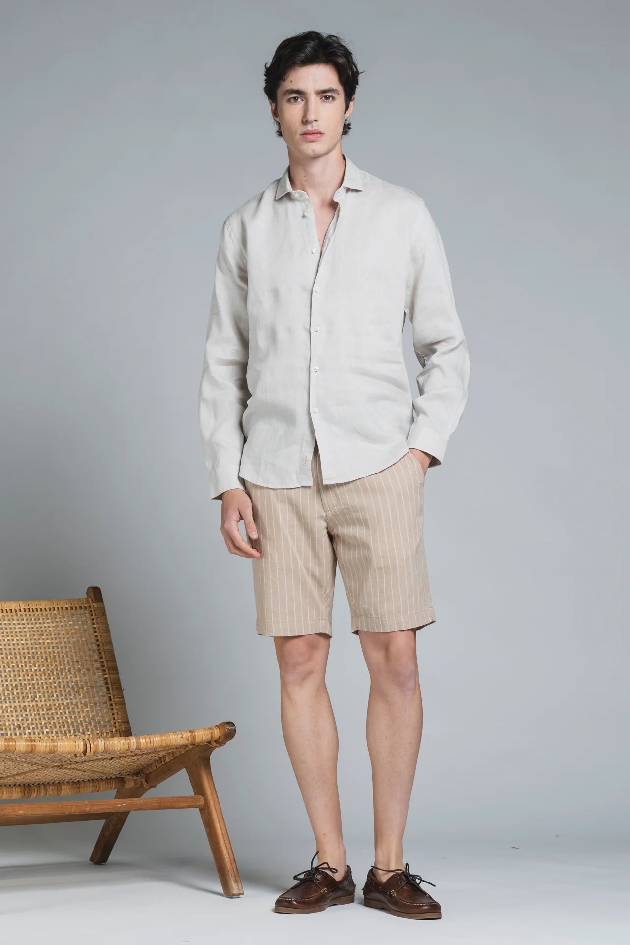 Camicia Riley 100%Lino ecrù