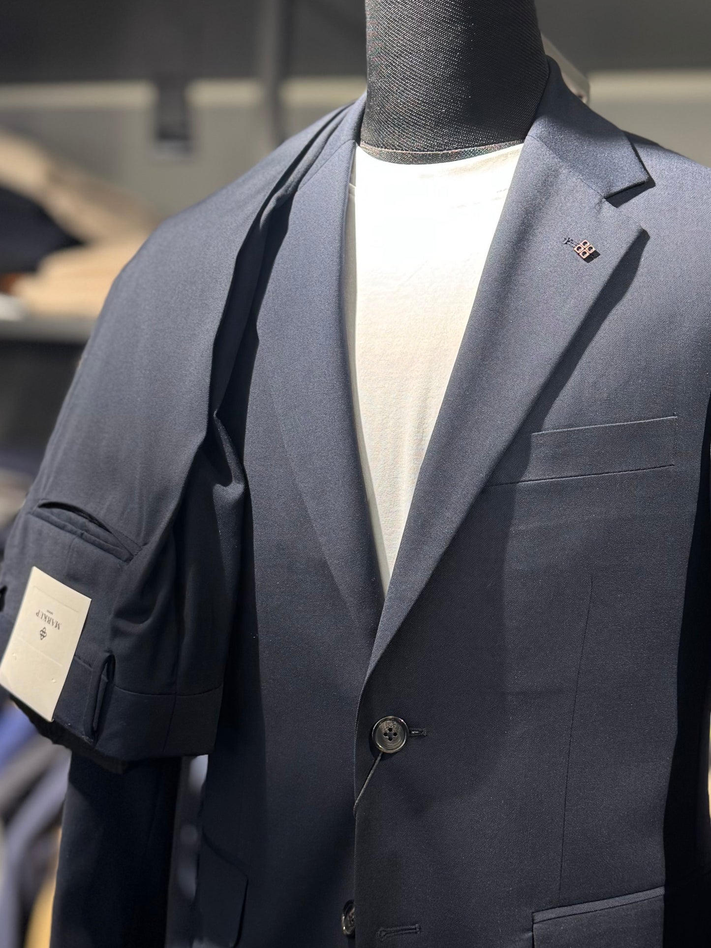 Abito monopetto poliviscosa blu