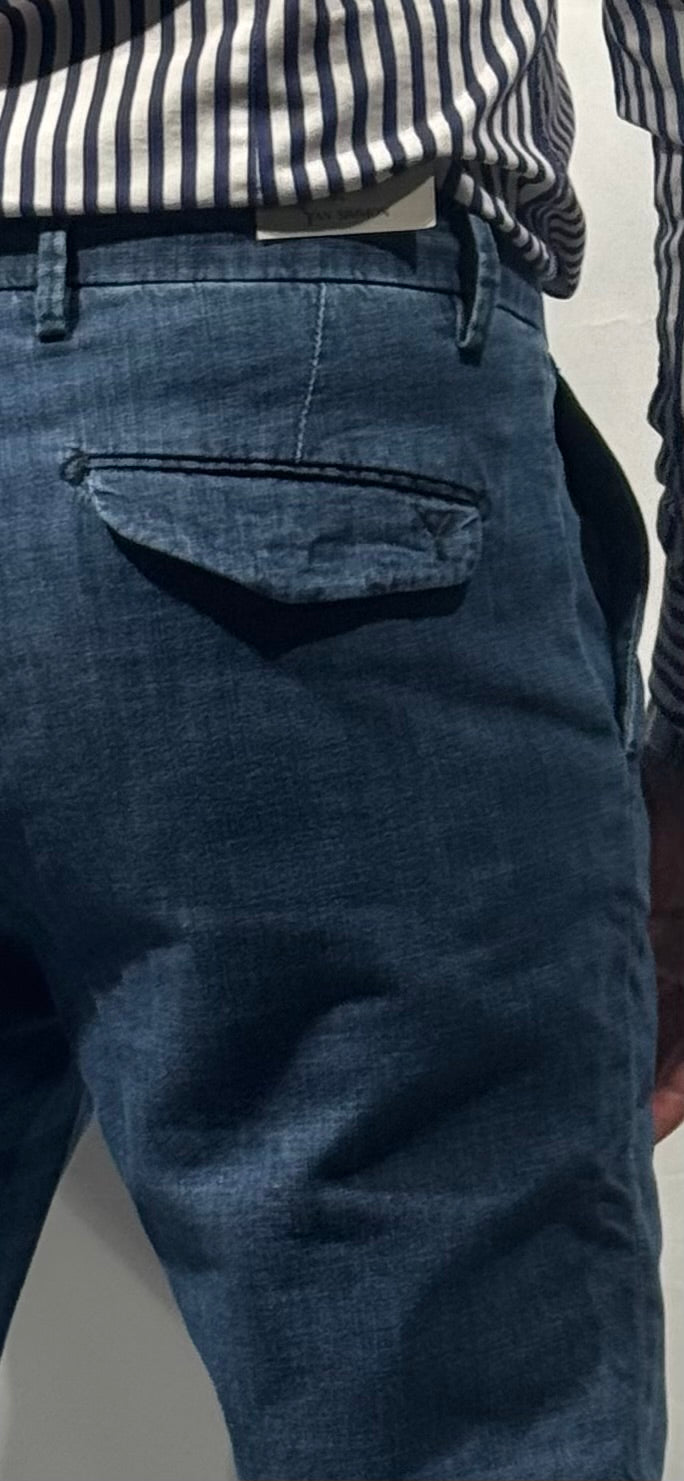 Pantalone effetto denim in cotone T664F