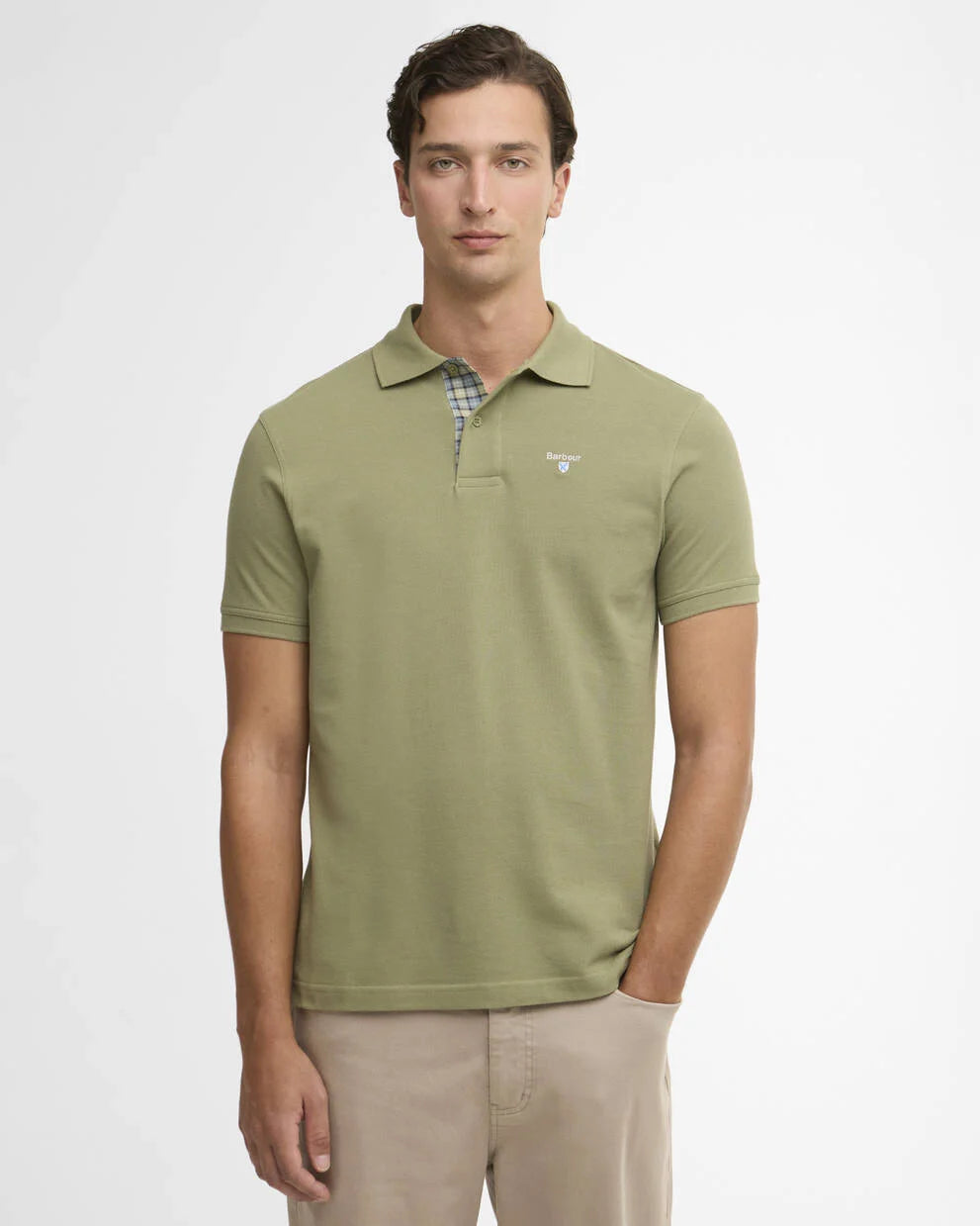 Polo in cotone piquet verde chiaro