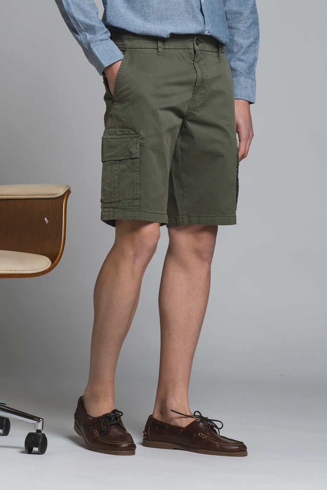 Bermuda cargo Danny cotone verde militare