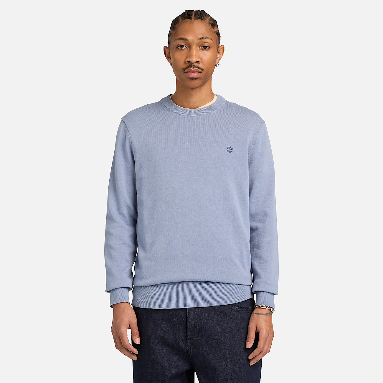 Maglione in Cotone Williams River da Uomo celeste