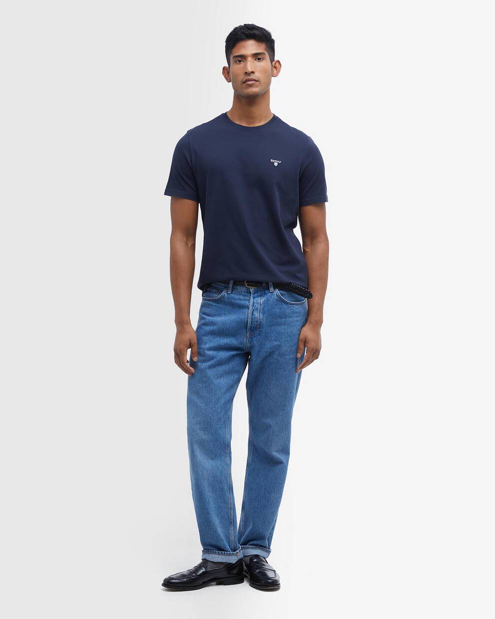 T-Shirt sport-Tartan blu navy