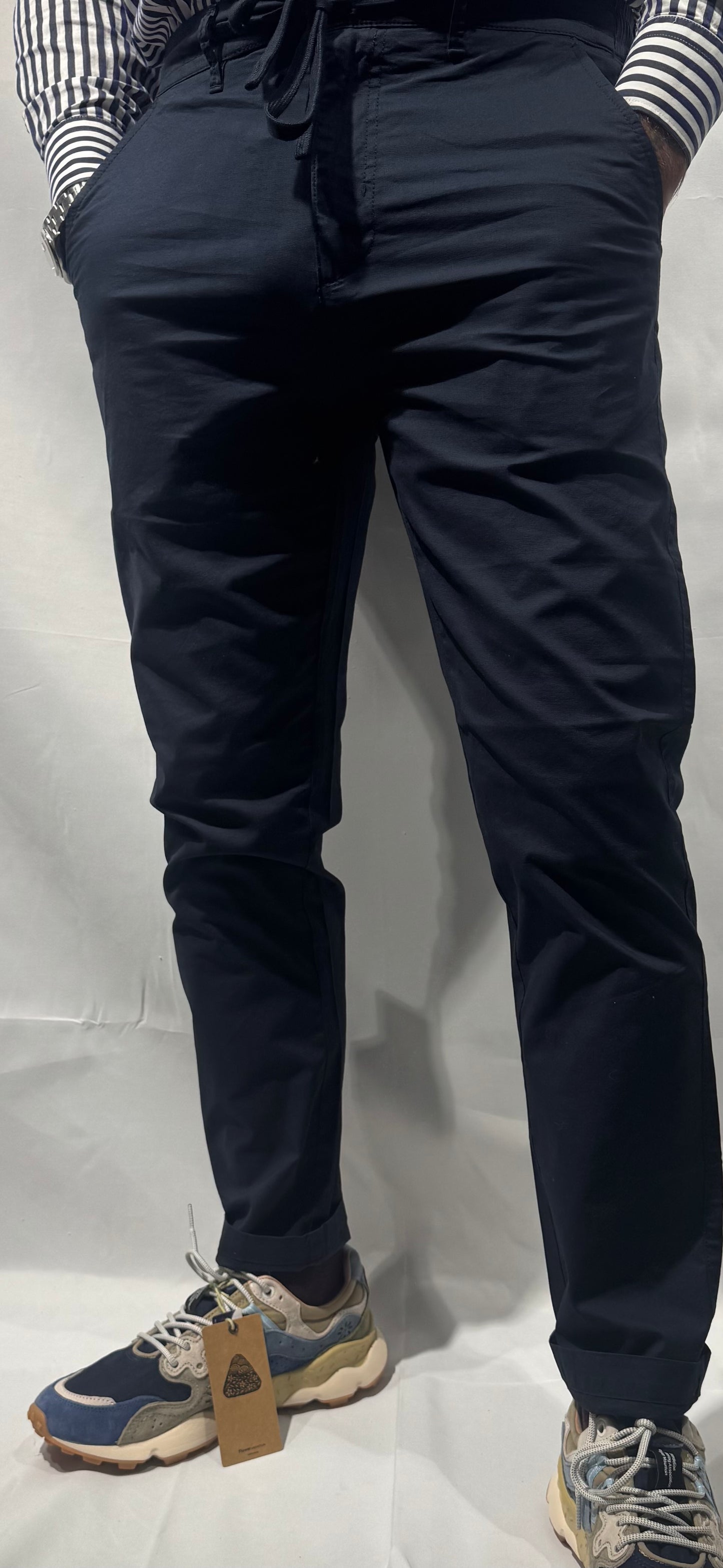 Pantalone in cotone Axel relax fit Blu