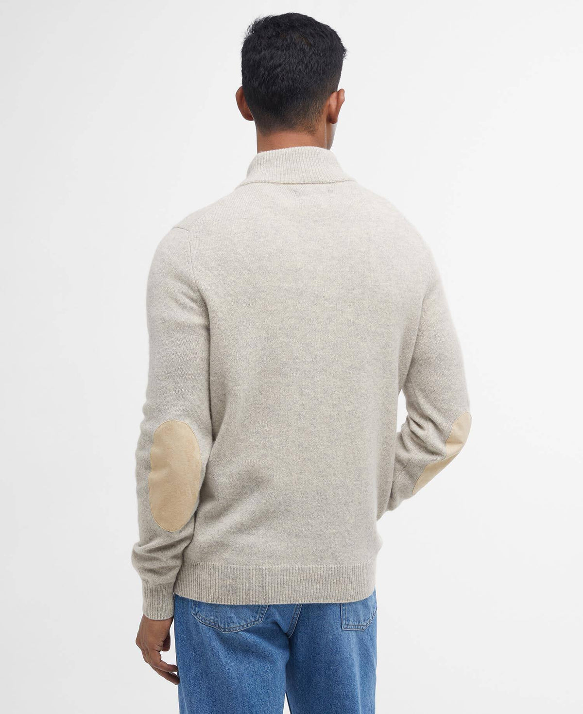 Maglia mezza zip con toppa sul gomito Pearl