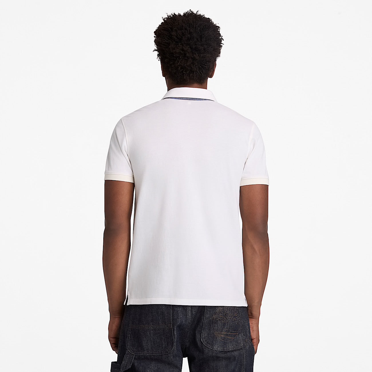 Polo Oxford a manica corta Bianco