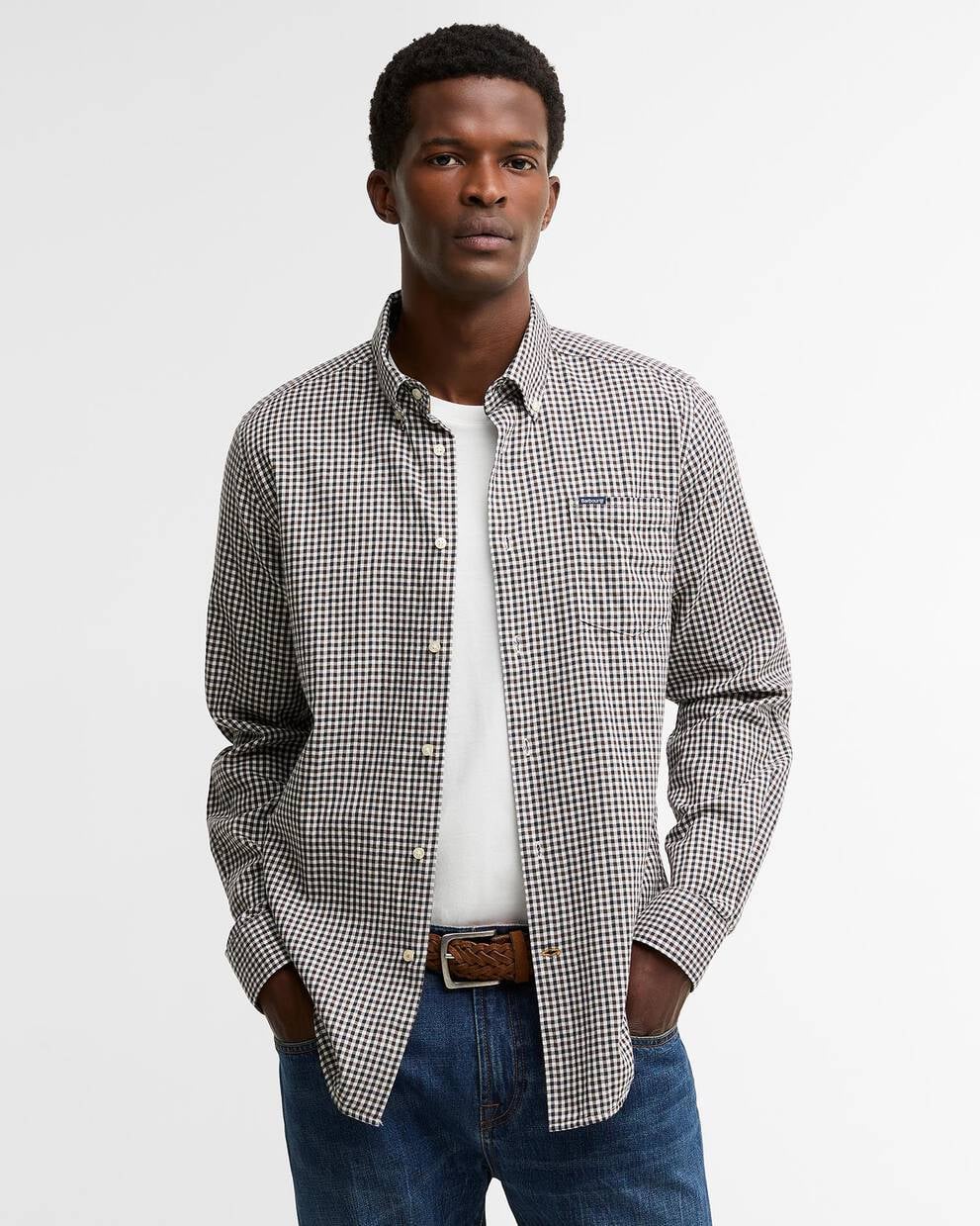 Camicia dal taglio sartoriale Padshaw marrone