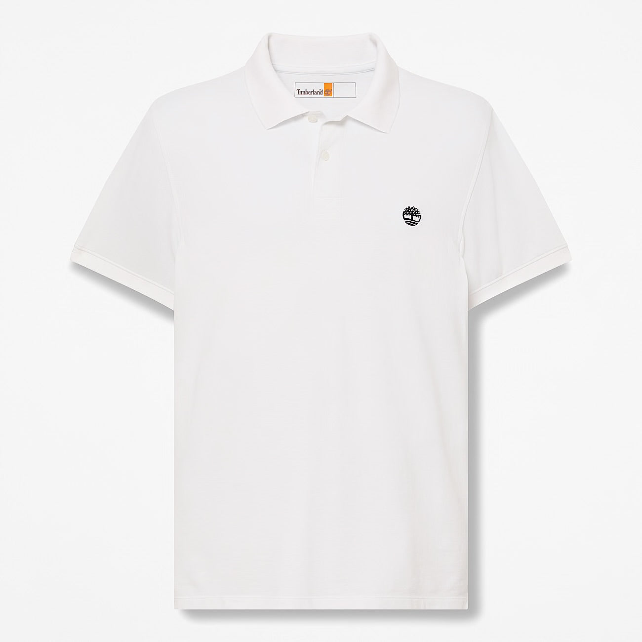 Polo elasticizzata manica corta bianco