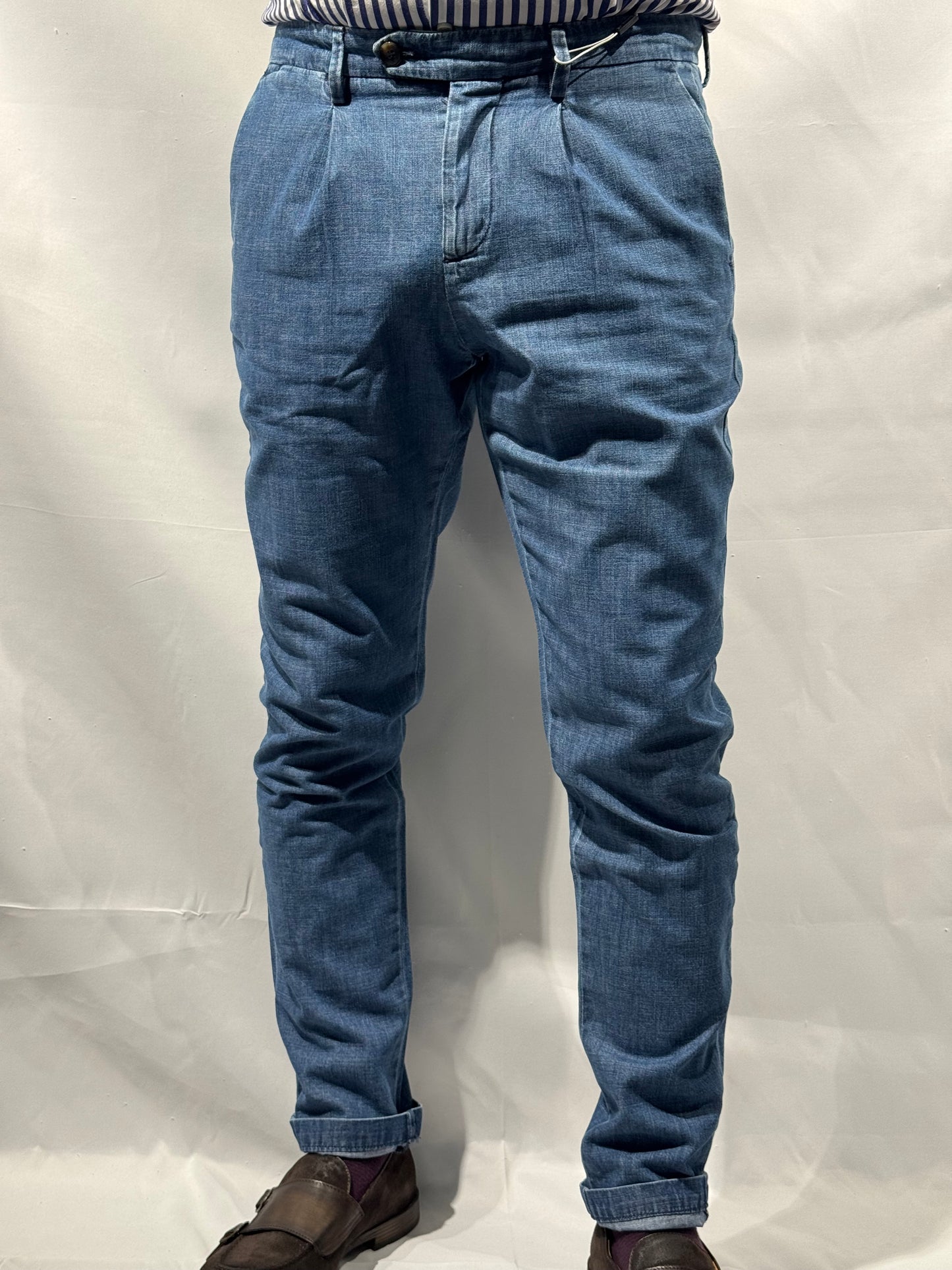 Pantalone effetto denim in cotone T664F