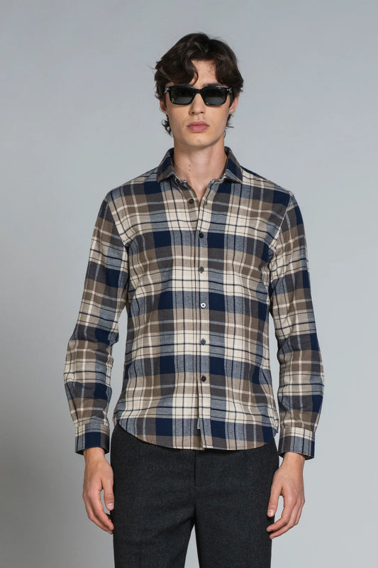 Camicia in flanella Riley brown