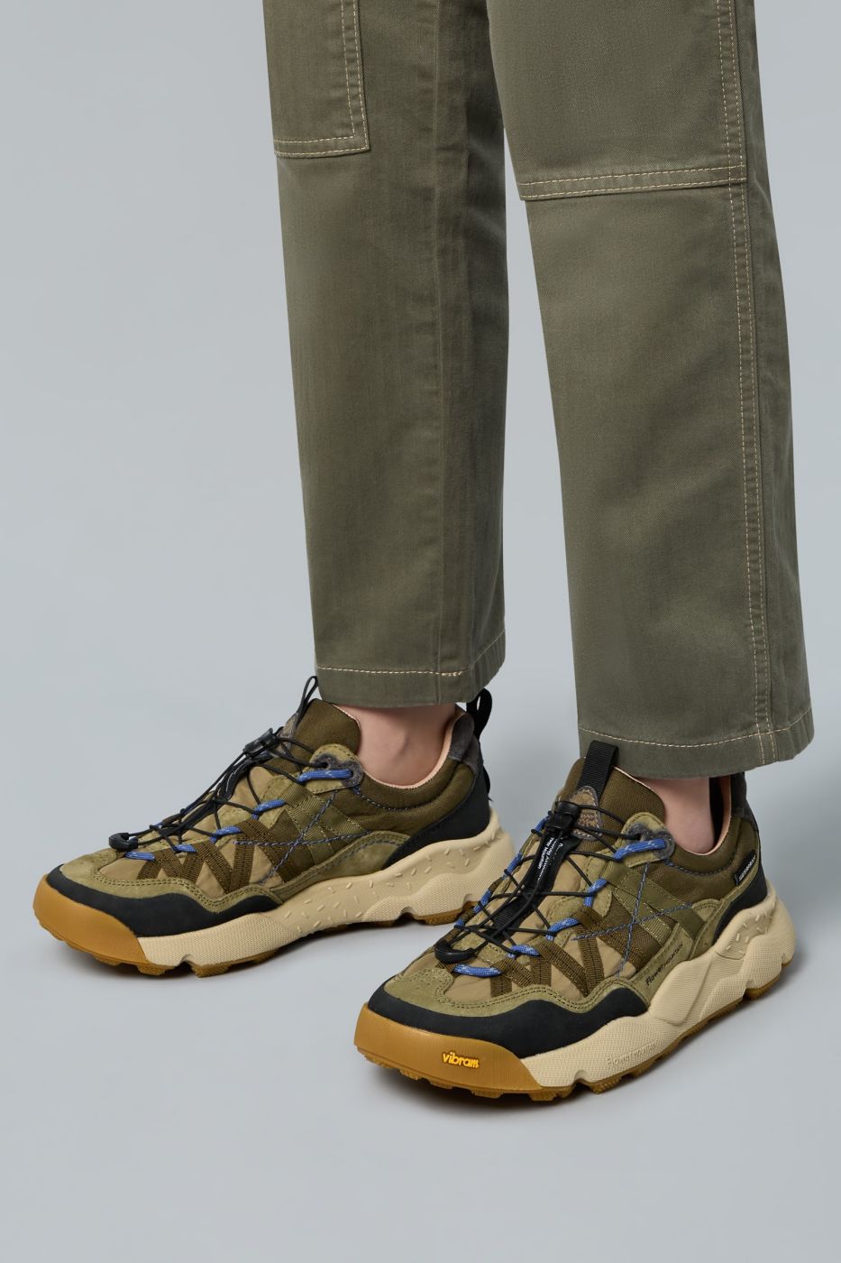 IWANO 2 suede e tessuto tecnico Tortora