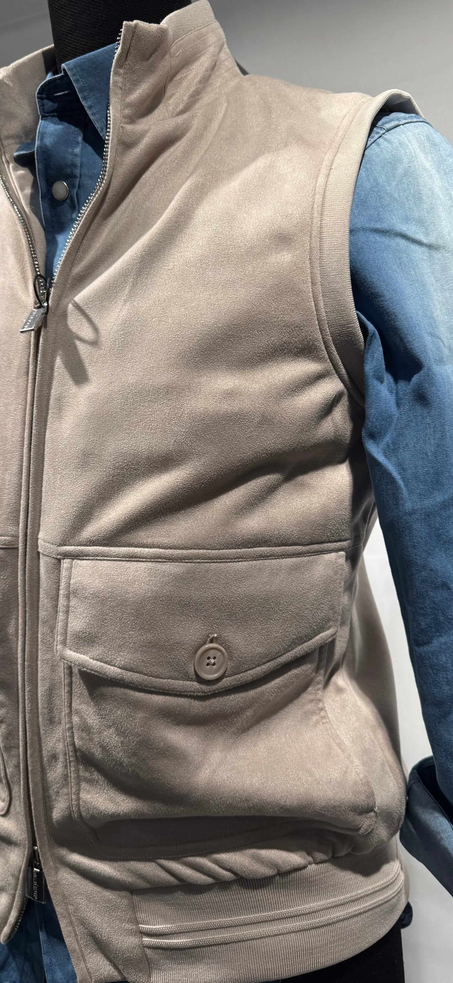 Smanicato scamosciato beige