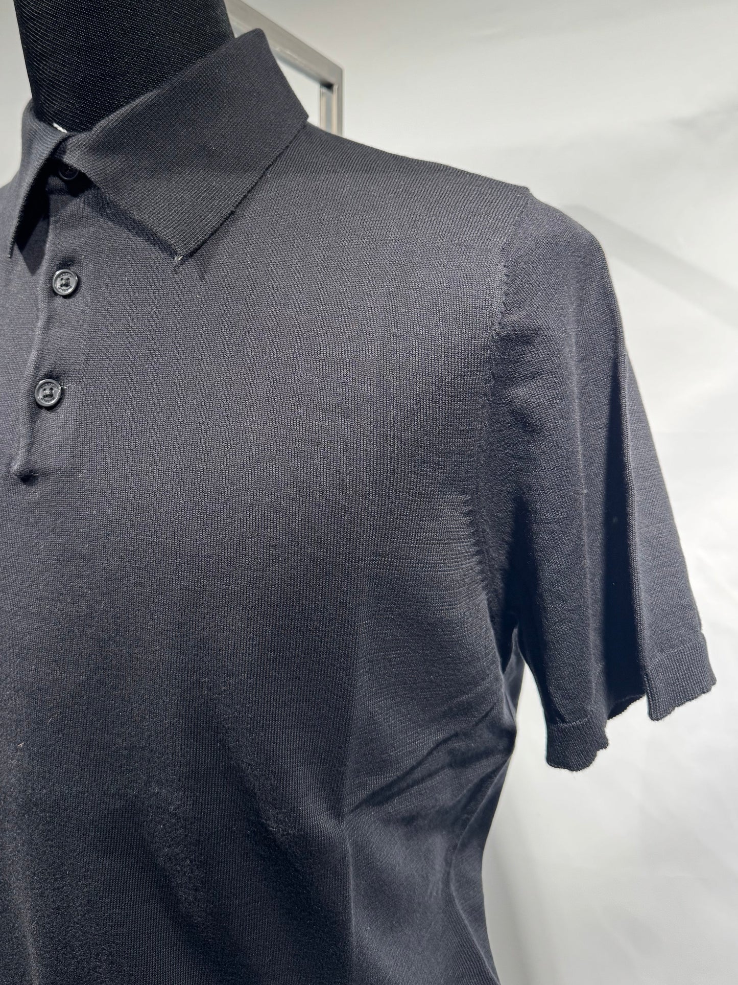 Polo filo di cotone F14 Nero