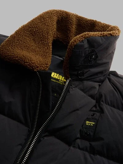 Piumino Reynold collo staccabile nero