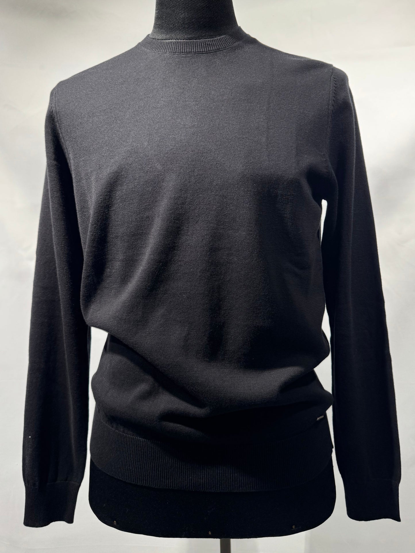 Maglia girocollo cotone nero