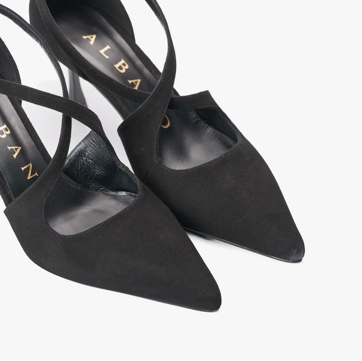 Scarpetta con incrocio 4347 camoscio nero
