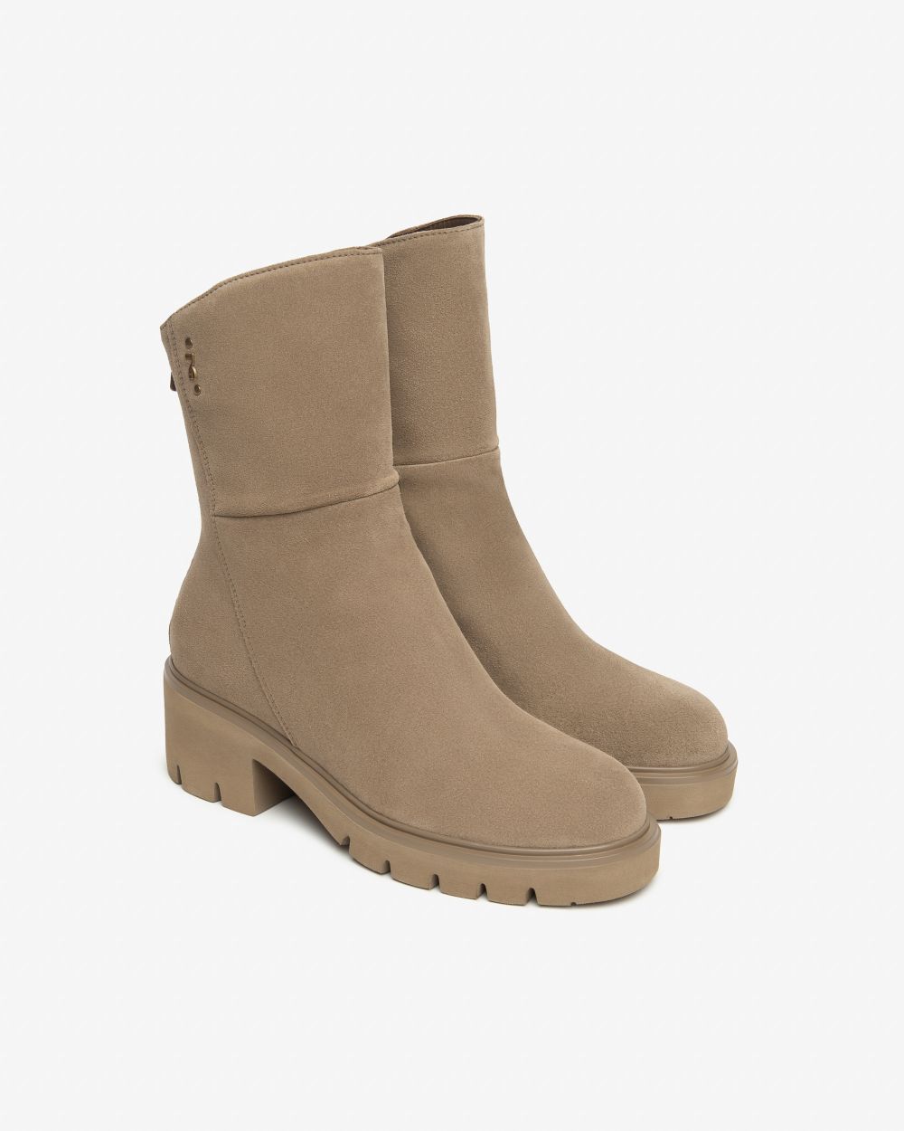 Stivaletti con zip posteriore  I514820d camoscio argilla