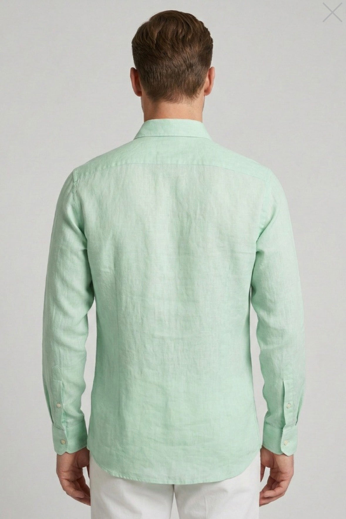 Camicia 100% Lino Salvia