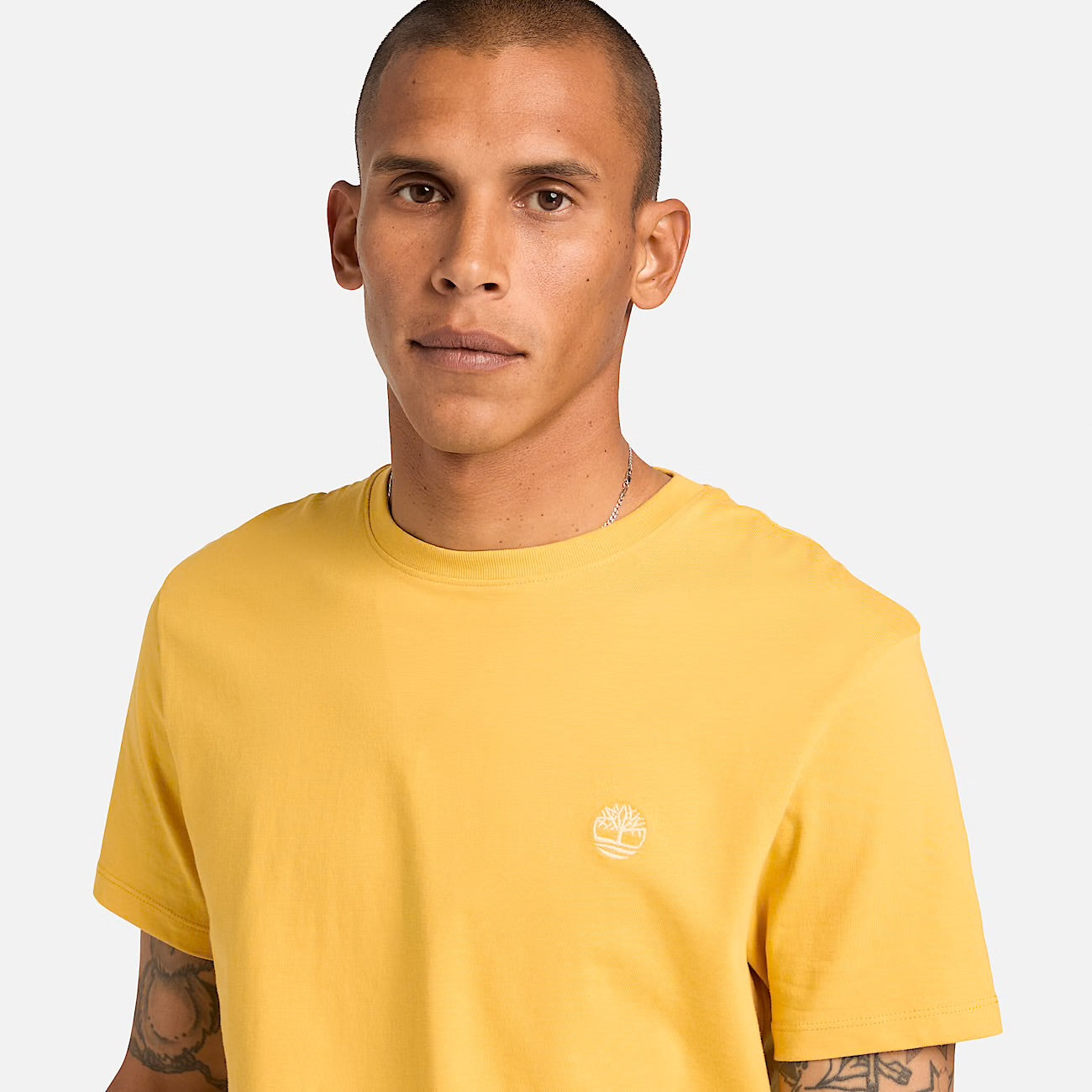 T-shirt basic slim fit manica corta Giallo