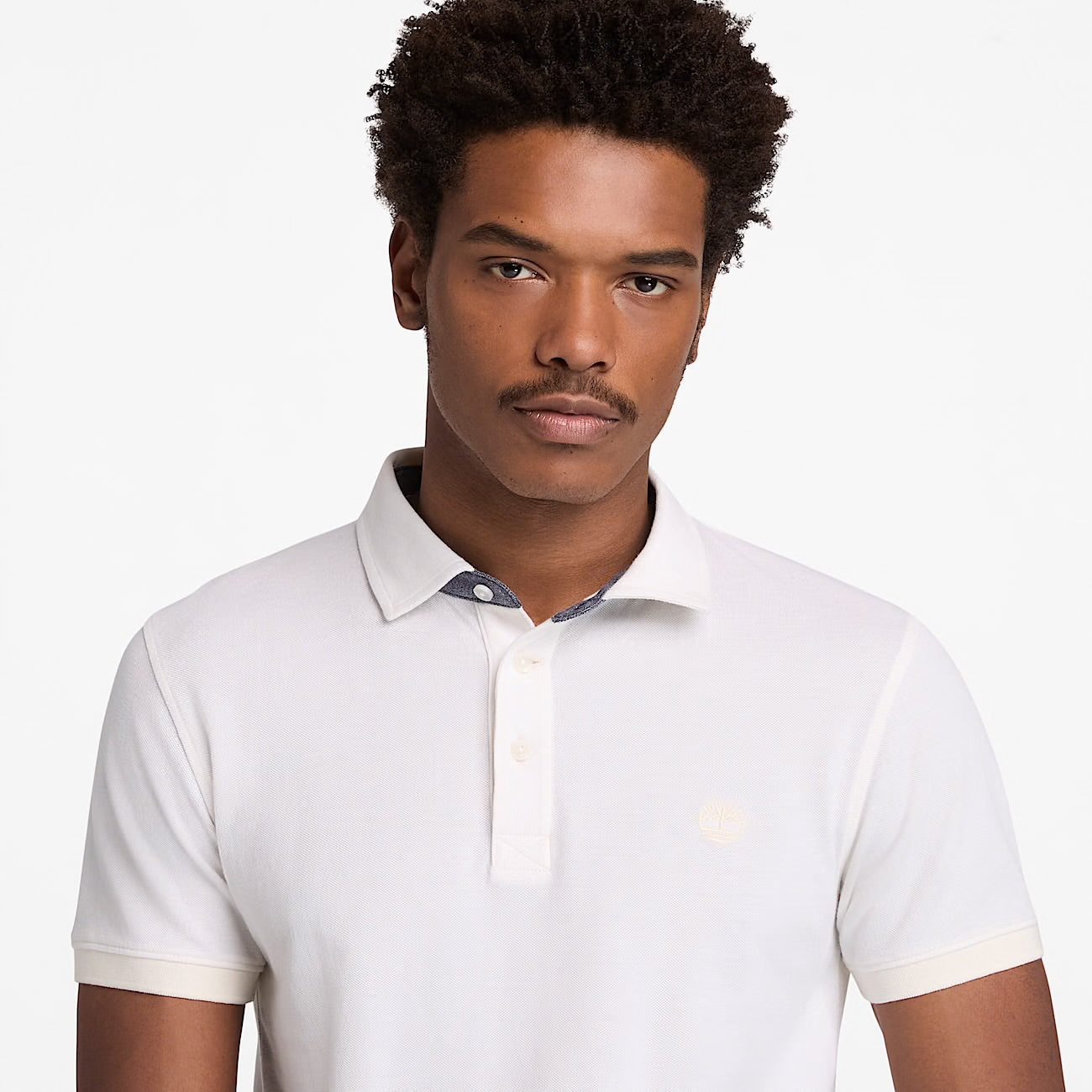 Polo Oxford a manica corta Bianco