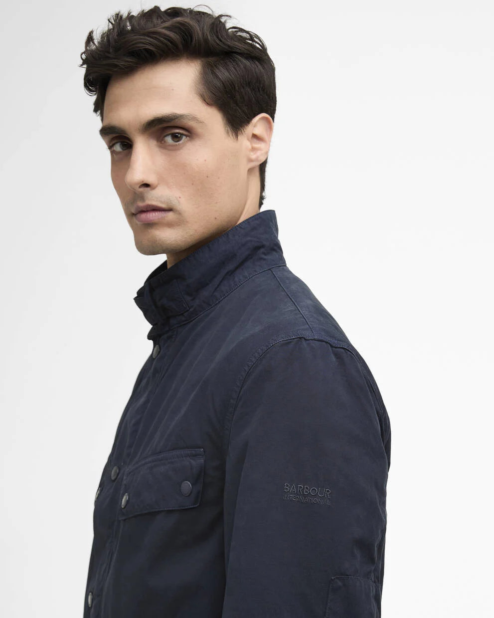Giacca casual Duke tinta in Capo blu navy