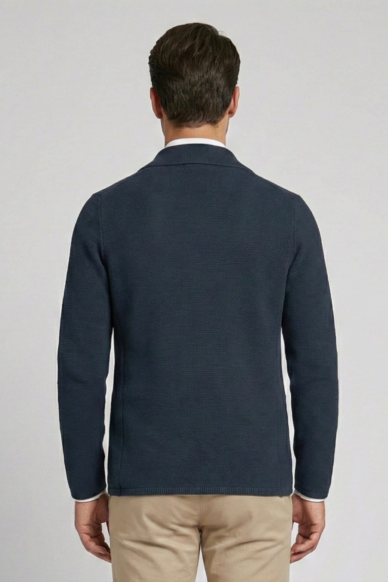 Blazer in maglia 100% cotone blu