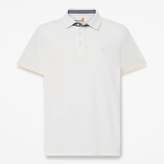 Polo Oxford a manica corta Bianco