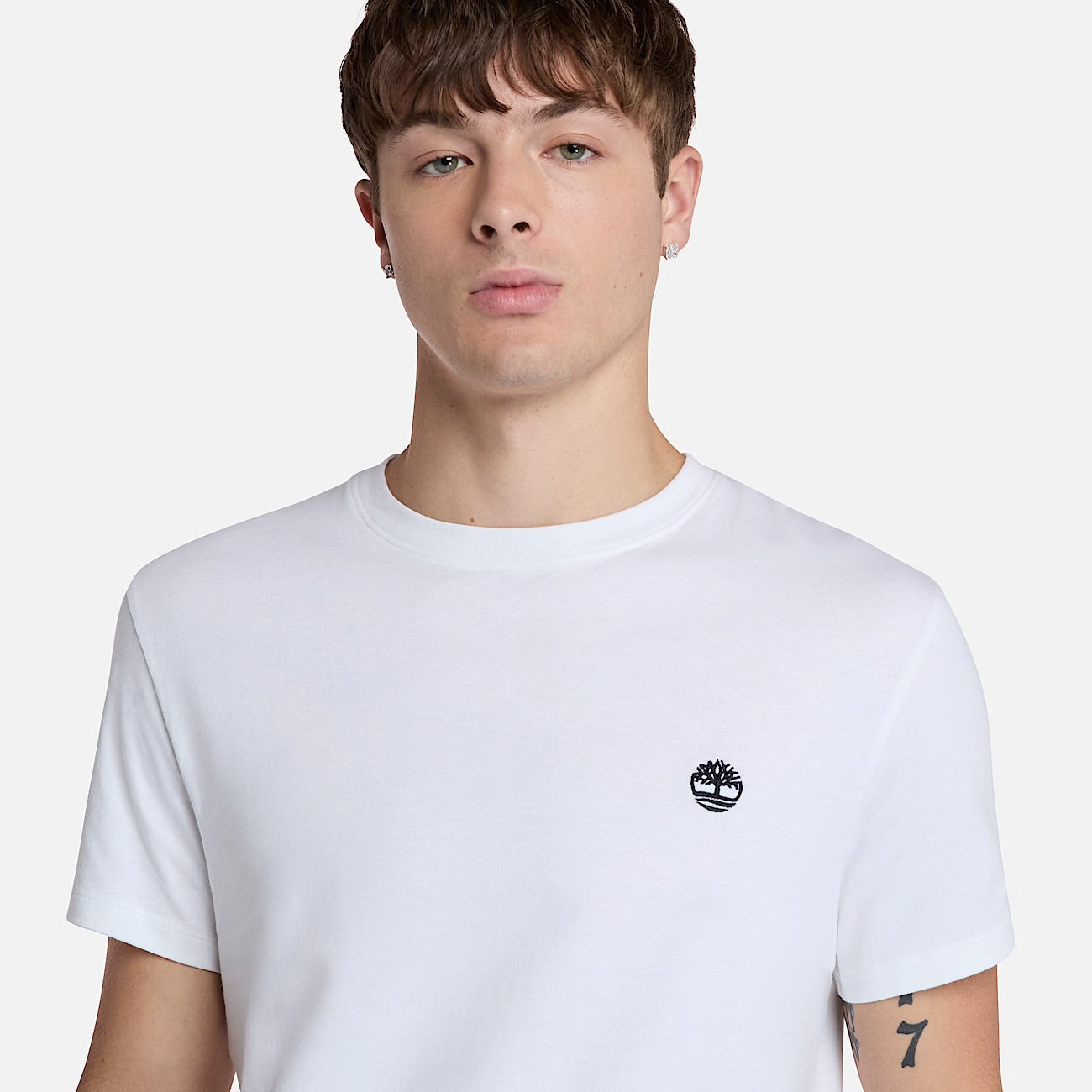 T-shirt basic slim fit manica corta Bianco