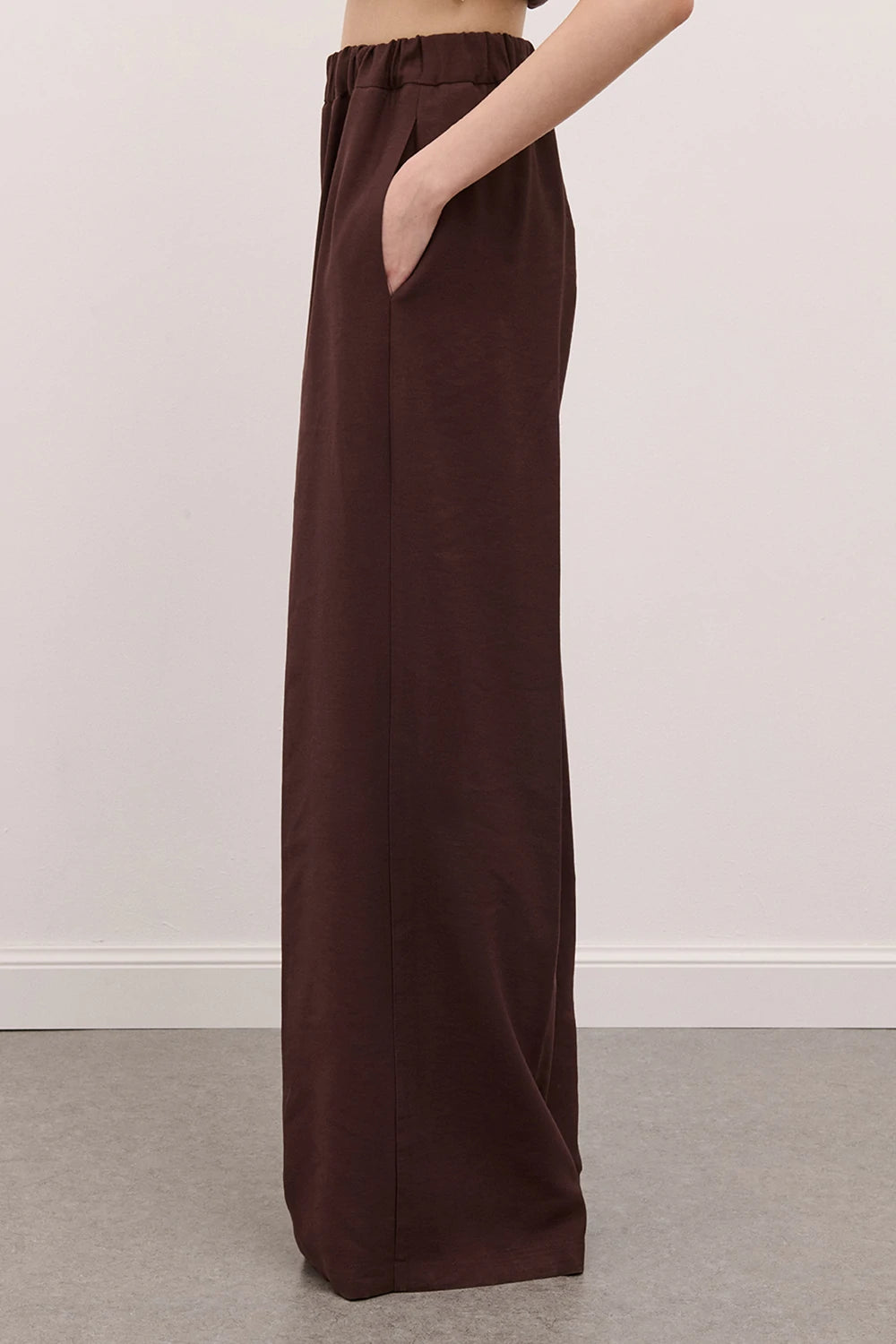 Pantalone con elastico moro
