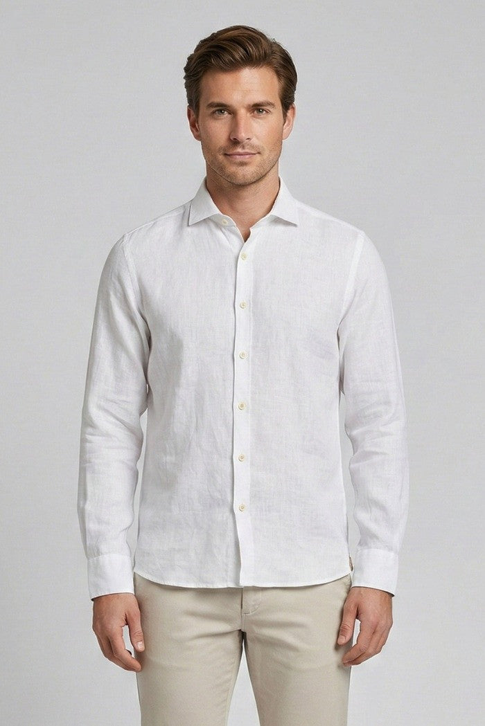 Camicia 100% Lino bianco