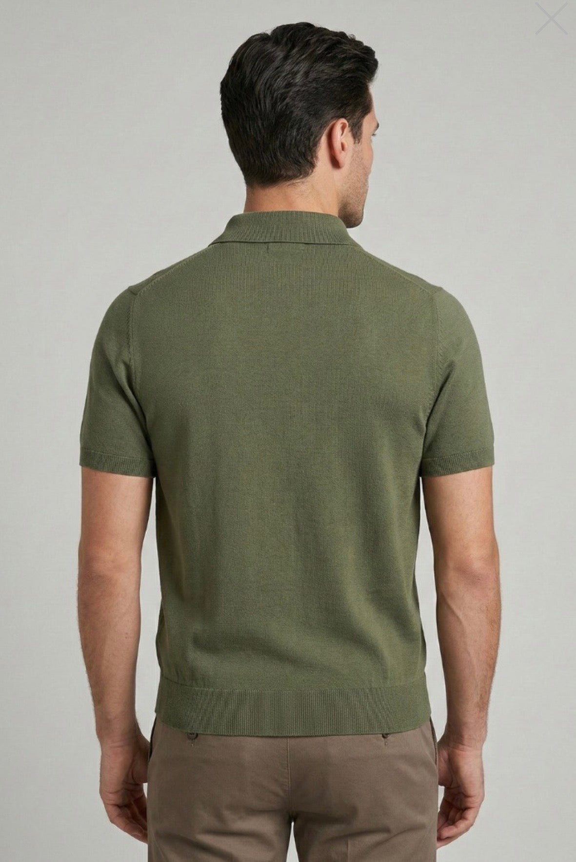 Polo filo di cotone F14 Militare