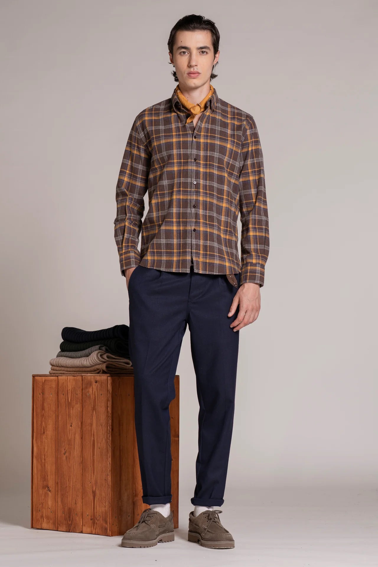 Camicia in flanella Connors marrone