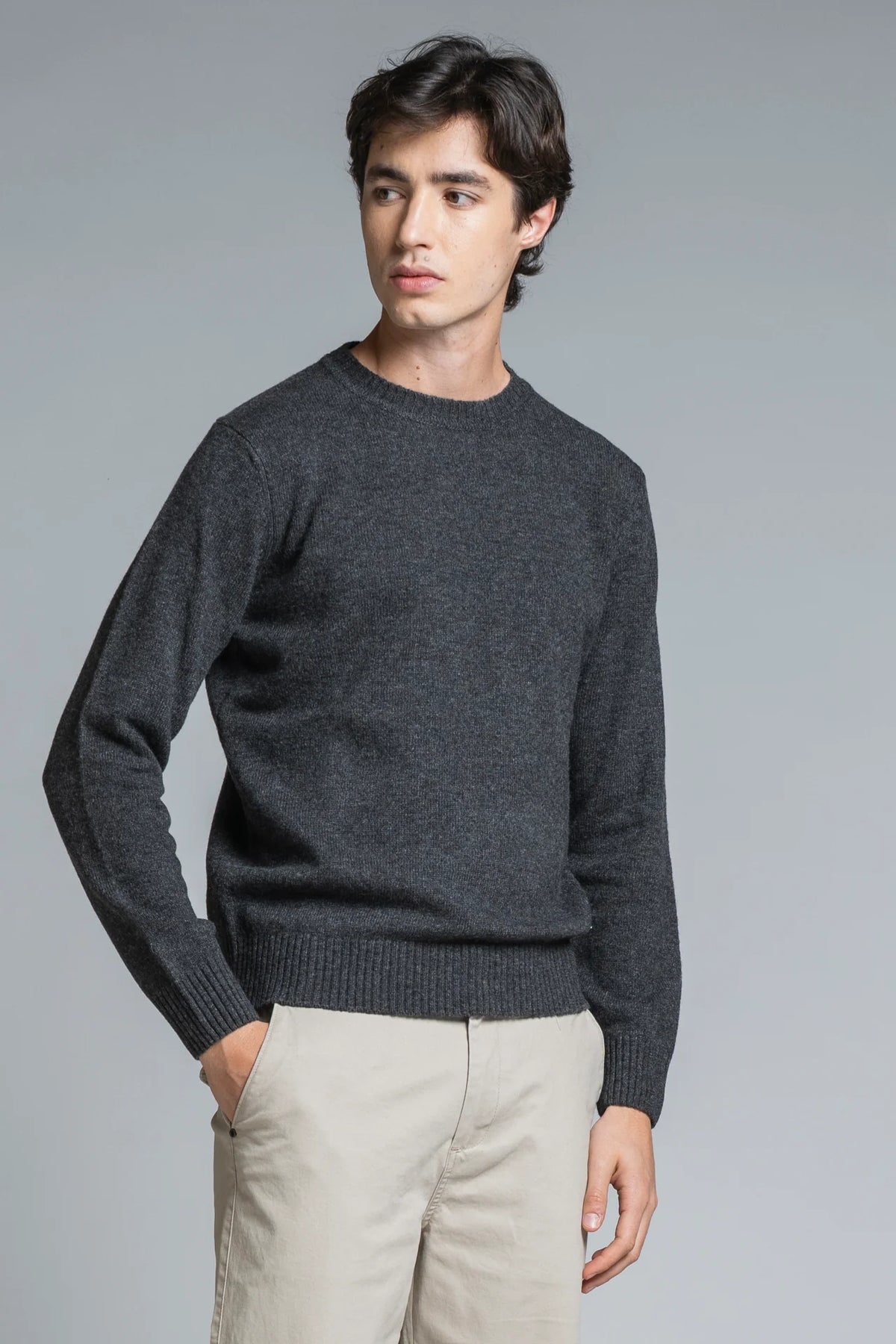 Maglia girocollo lambswool charlie blackboard